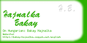 hajnalka bakay business card